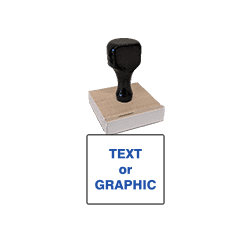 custom wood handle stamp with design preview
